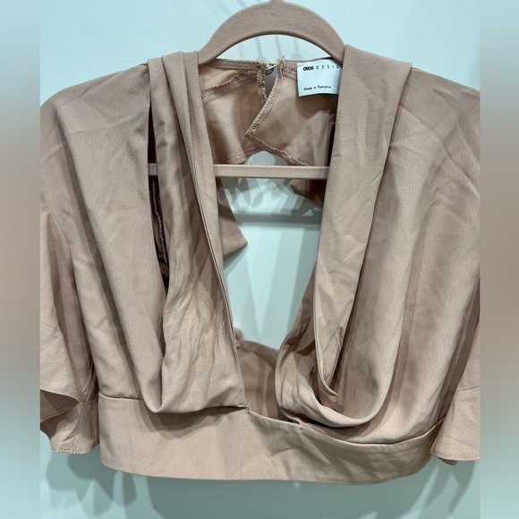 ASOS Light Pink Front Tie Up Top - Picture 5 of 5